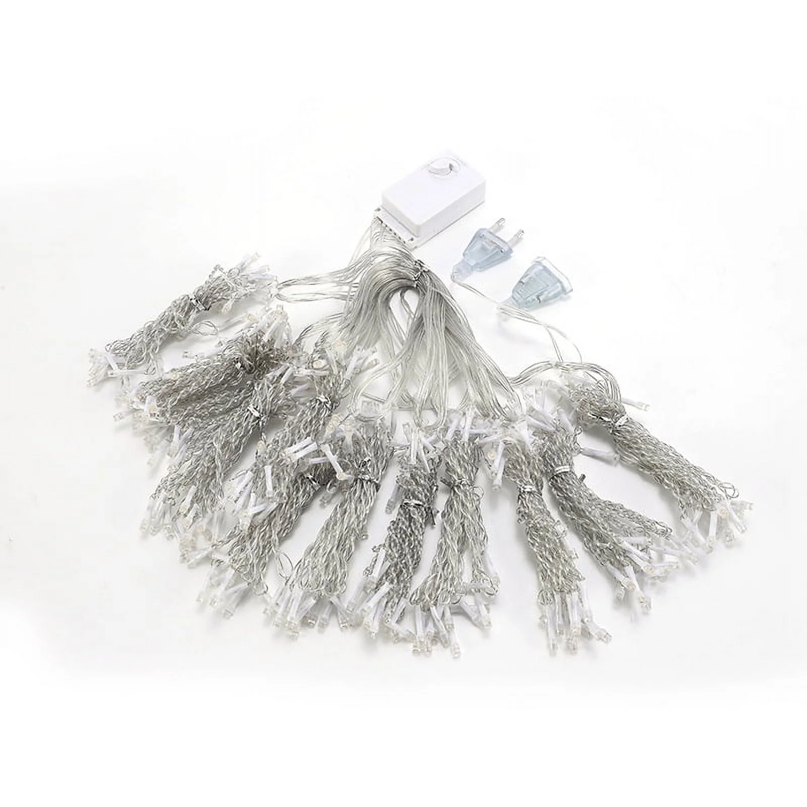 Morttic 9.8ft x 9.8ft Curtain Lights, 8 Lighting Modes US Plug in Powered Waterproof Lights for Christmas Bedroom Party Wedding Home Garden Decorations