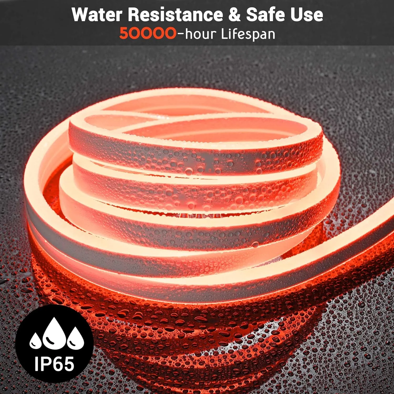 50FT 2-Sided LED eo Rope Lights DIY Adjustable Mode Waterproof Flexible eo Stripe Lights With Cotrol For Christmas Garde Buildig Cafe Decor Red