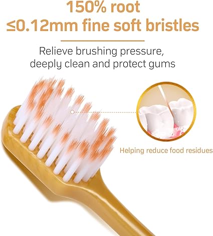 Adult Wide Head Soft Hair Toothbrush, Manual Toothbrush, Excellent Cleaning Effect for Large Head, Ultra Soft Brush Thread Can Effectively Clean Sensitive Teeth or Gingivals (6 Pack)