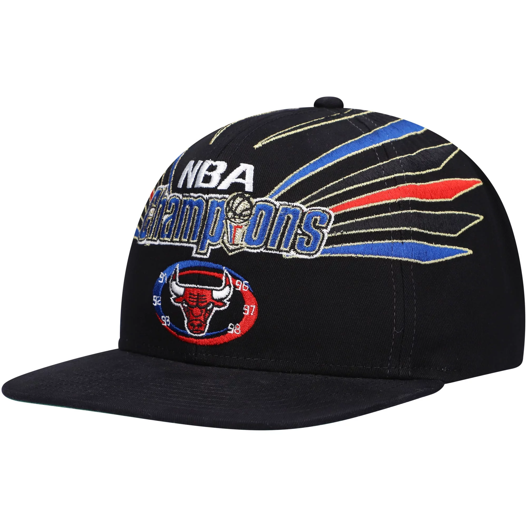Men's Mitchell & Ness Black Chicago Bulls Hardwood Classics 1998 NBA Champions Snapback Hat - OSFA