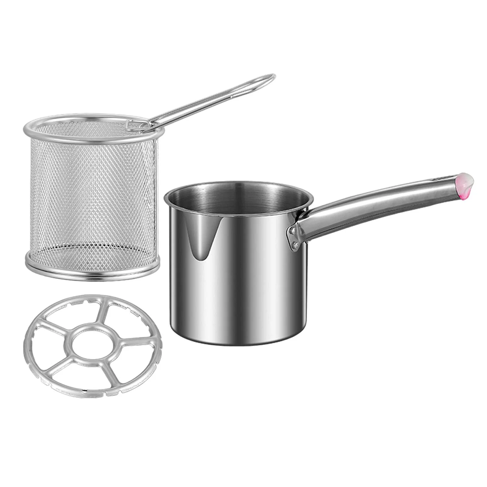Esquirla Deep Fryer Pot Fryer Pan French Fries Cooker Cookware Oil Fryer Cooking Pot for Restaurant Store Vegetable Sea E