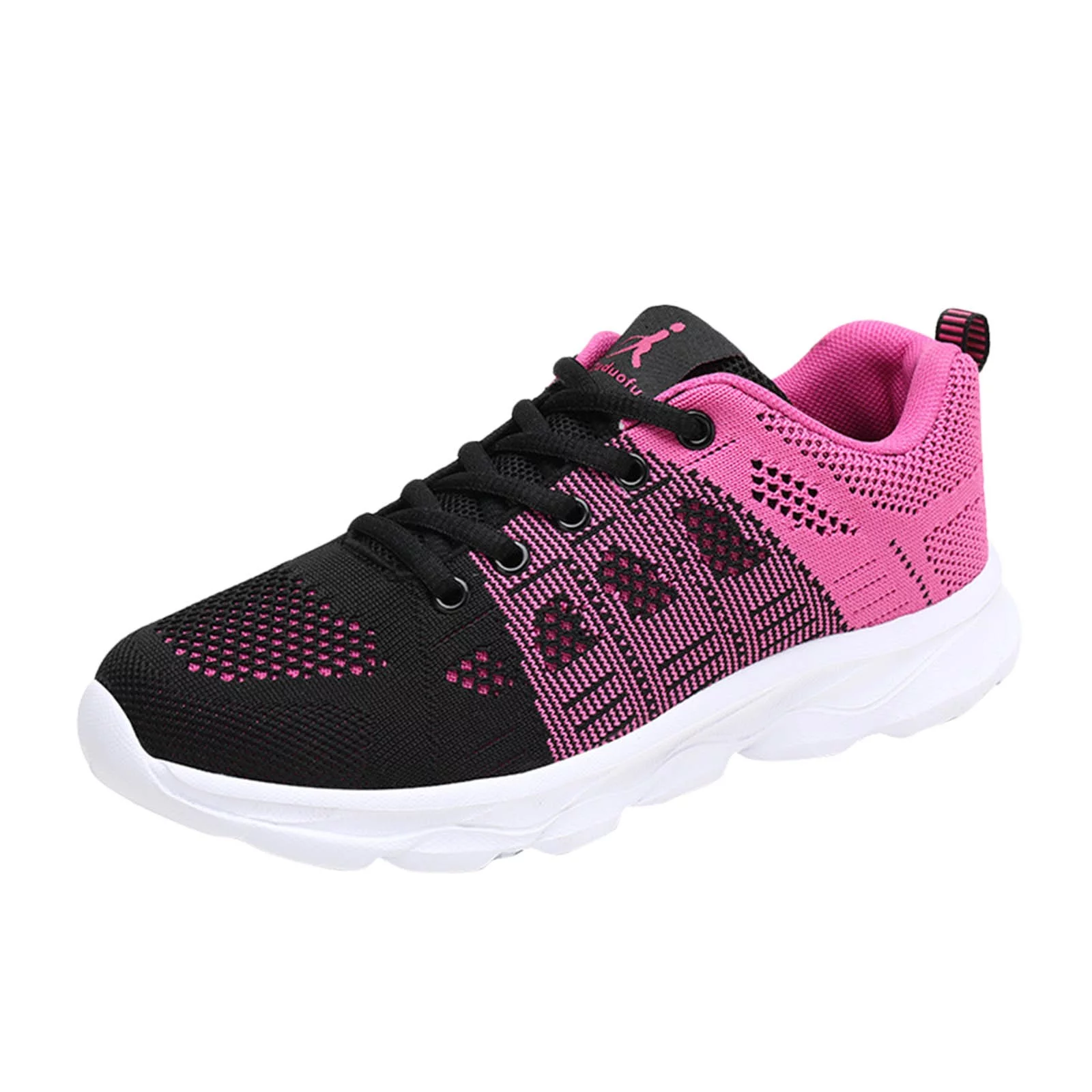 dmqupv Extra Wide Women's Sneakers Heel Color Breathable Ladies Shoes Sneakers Casual Womens Grand Court Sneakers Hot Pink 9.5