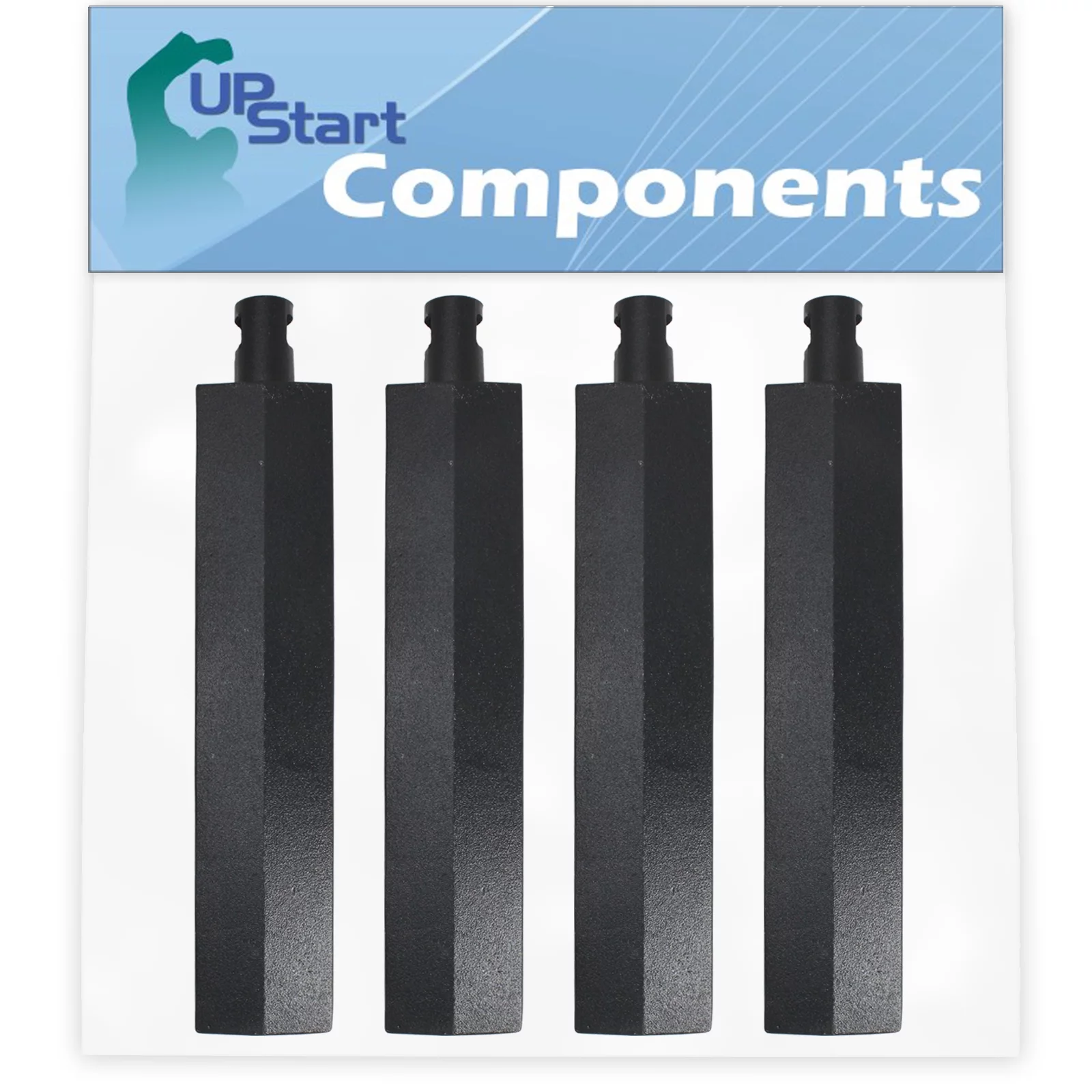 4-Pack BBQ Gas Grill Tube Burner Replacement Parts for Bull 47629 - Compatible Barbeque Cast Iron Pipe Burners 15 3/4