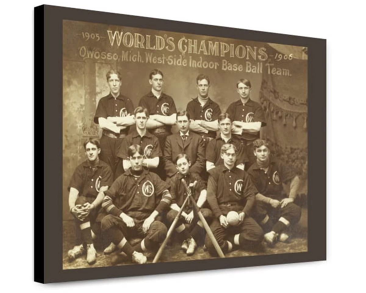 Canvas Print: World's Champions, 1905-1906, Owosso, Mich., West-Side Indoor Base