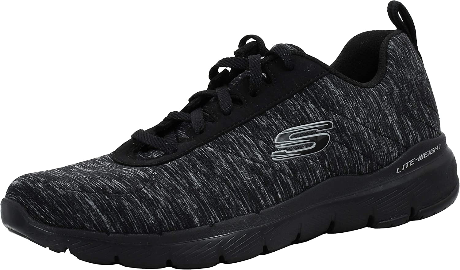Skechers Women's Flex Appeal 3.0-Insiders Black/Black Sneaker 6 W US