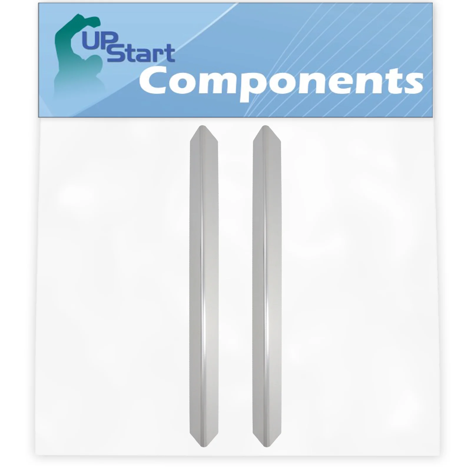 2-Pack BBQ Grill Heat Shield Plate Tent Replacement Parts for Weber 3840101 - Compatible Barbeque Stainless Steel Flame Tamer, Guard, Deflector, Flavorizer Bar, Vaporizer Bar, Burner Cover 24 1/2