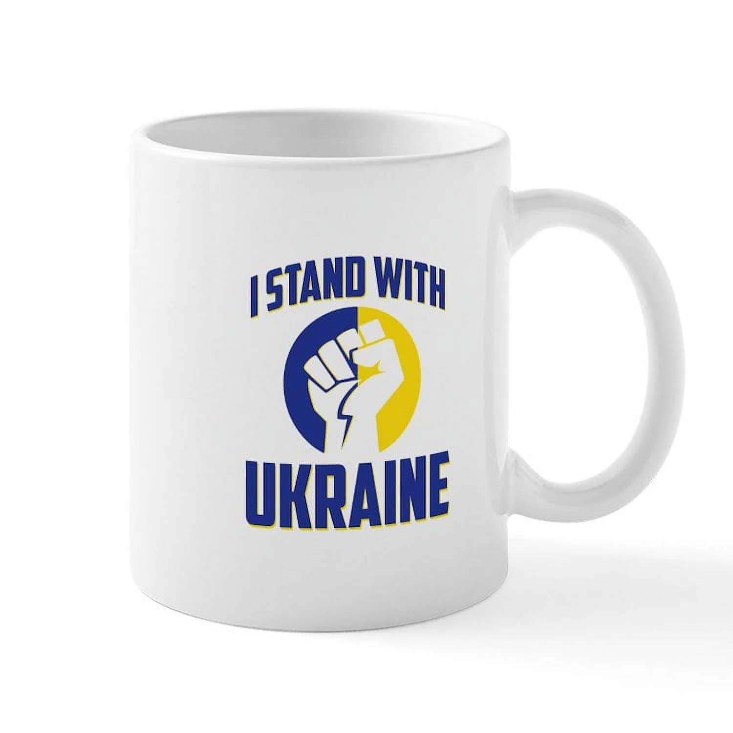 CafePress - I Stand With Ukraine 2022 Mugs - 11 oz Ceramic Mug - Novelty Coffee Tea Cup