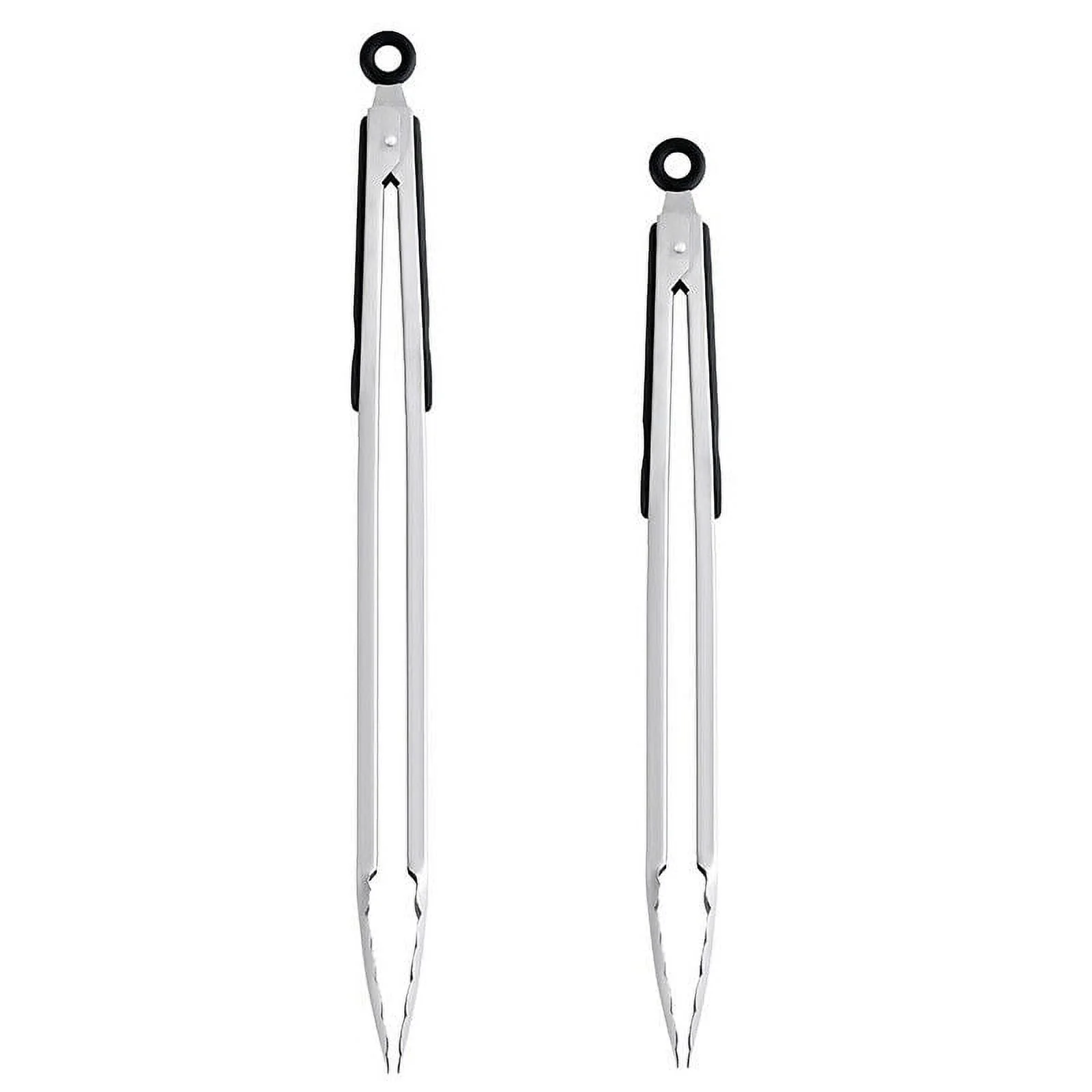 Z GRILLS Kitchen Tongs for Cooking Serving Grilling Barbecuing Salads Kitchen Clips Easy to Use, BBQ Heavy Duty Serving Food Stainless Steel Tongs (12'' & 9'' )