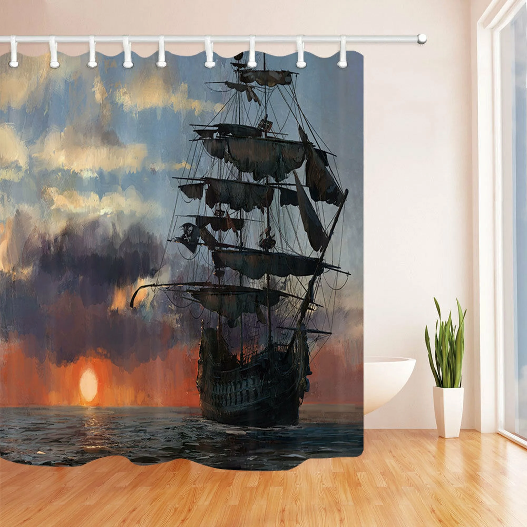 Anchored in Style: Transform Your Bathroom with Pirate's Cove Shower Curtain Set