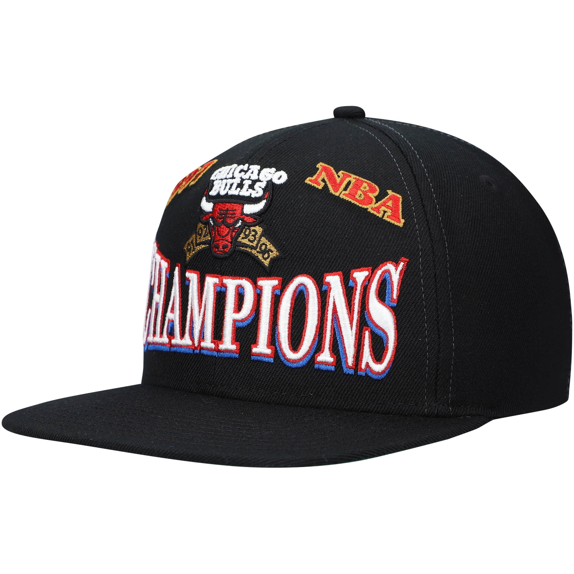 Men's Mitchell & Ness Black Chicago Bulls Hardwood Classics 1997 NBA Champions Snapback Hat - OSFA