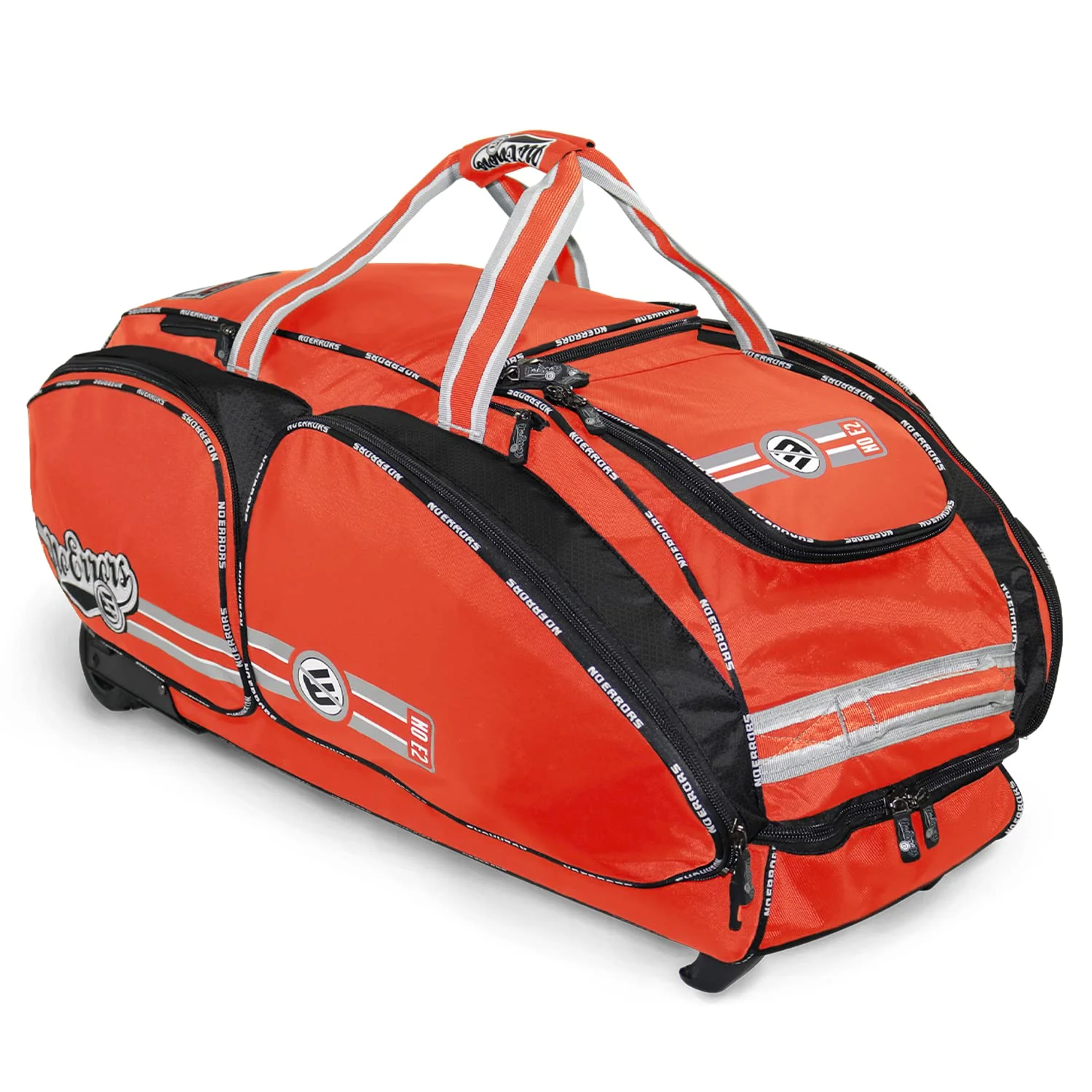 No Errors NO E2 Wheeled Catchers Gear Bag - Large Baseball and Softball Bag for Catcherﾡﾯs Equipment with Fatboy Wheels