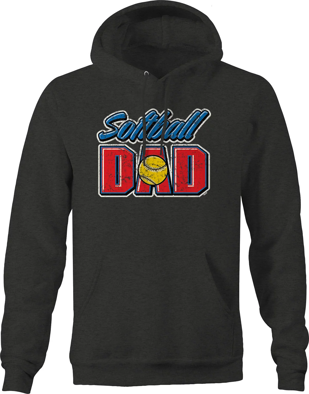 Softball Dad Sweatshirt for Men Small Dark Gray