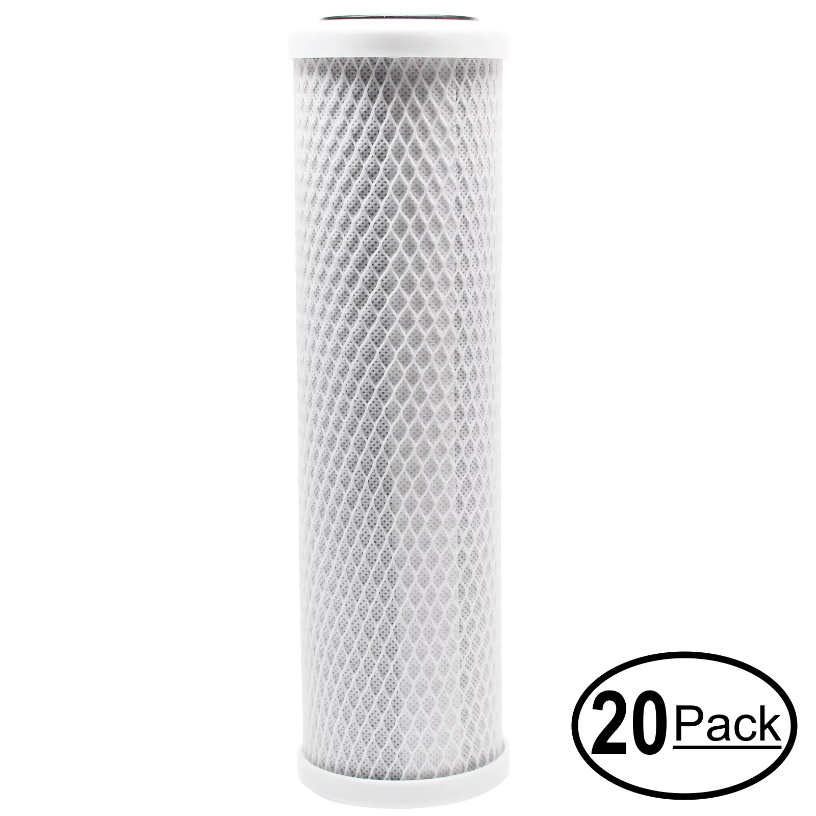 20-Pack Replacement for PurePro RO105 Activated Carbon Block Filter - Universal 10 inch Filter for PurePro Typical RO System - Denali Pure Brand