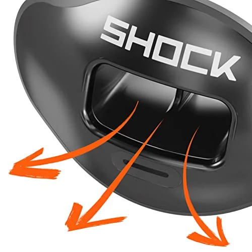 Shock Doctor Max Airflow 2.0 Lip Guard/Mouth Guard. Football Mouthguard 3500. for Youth and Adults OSFA. Breathable Wide Opening Mouthpiece. Helmet Strap Included