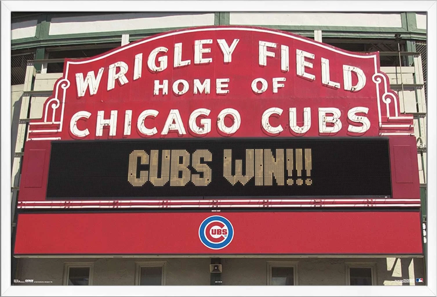 MLB Chicago Cubs - Win Wall Poster, 22.375 x 34 Framed