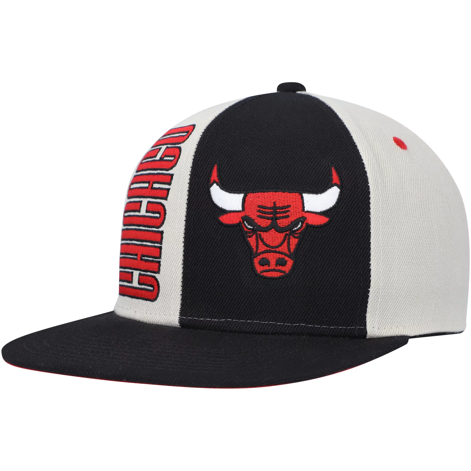Men's Mitchell & Ness Cream Chicago Bulls Hardwood Classics Pop Snapback Hat - OSFA