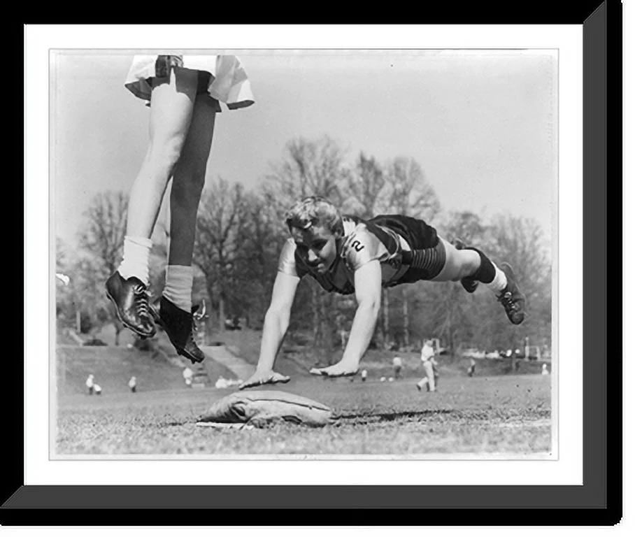 Historic Framed Print, Softball or ballet?, 17-7/8 x 21-7/8