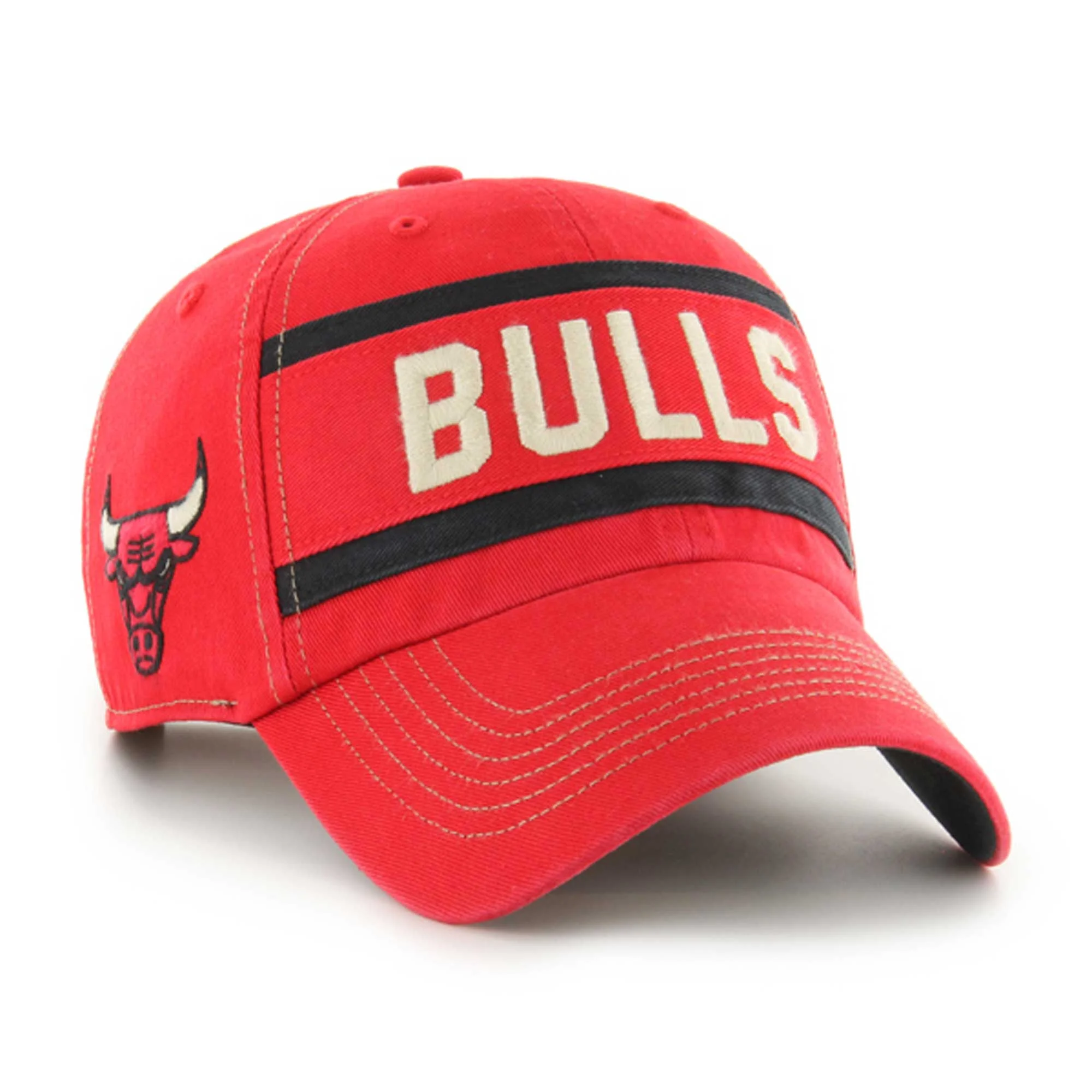 Men's '47 Red Chicago Bulls Quick Snap Clean Up Adjustable Hat - OSFA