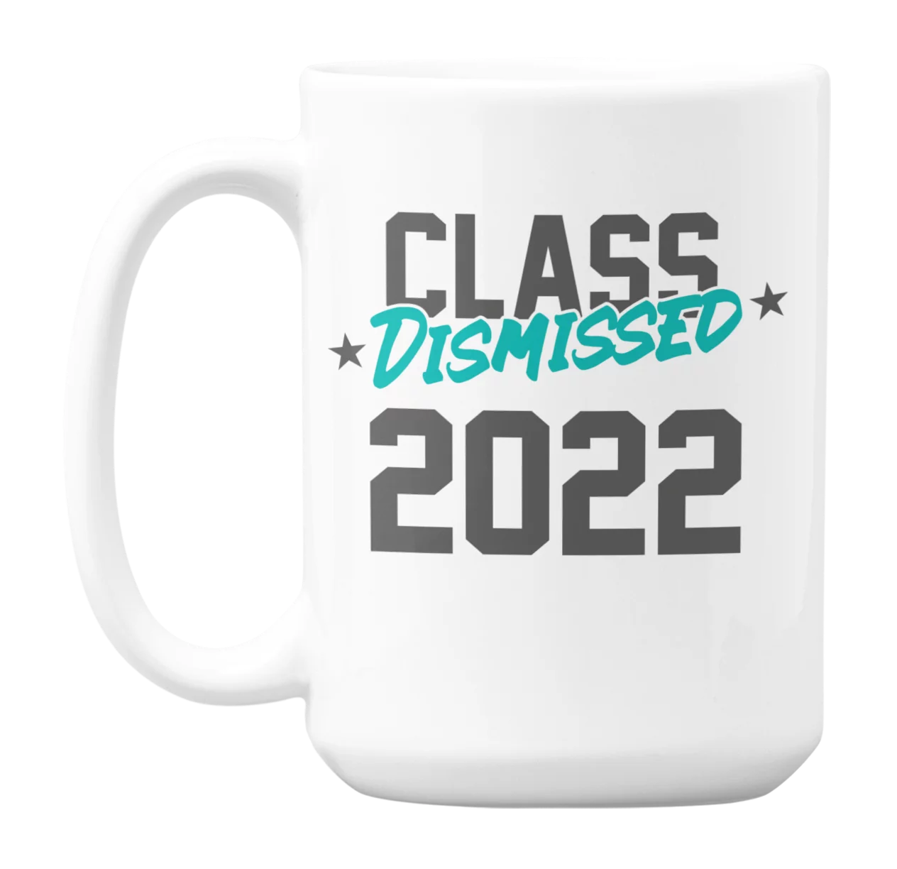 Graduation Themed White Ceramic Coffee & Tea Mug for Class of 2022 (15oz)
