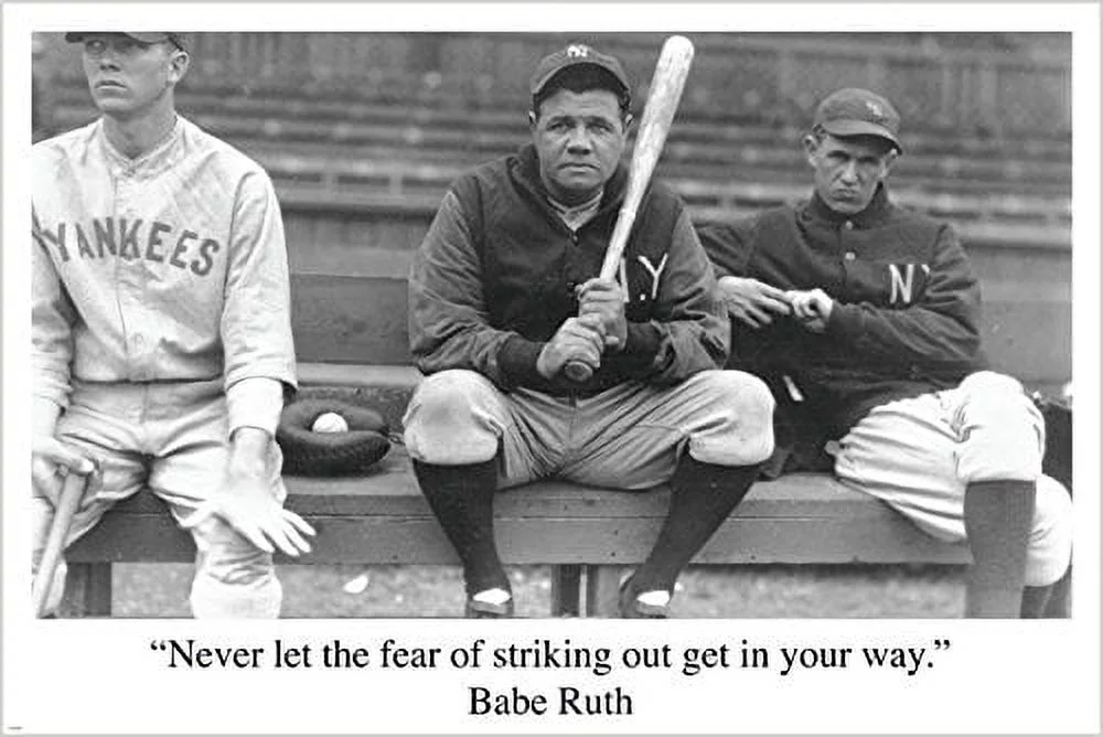 Babe Ruth Baseball Quote Sports Pic 24 x 0.01 Poster, by HSE USA