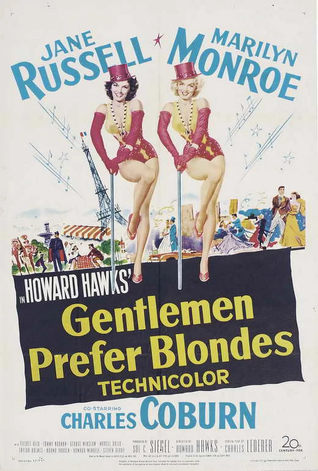 Gentlemen Prefer Blondes Movie POSTER 27 x 40 Style B