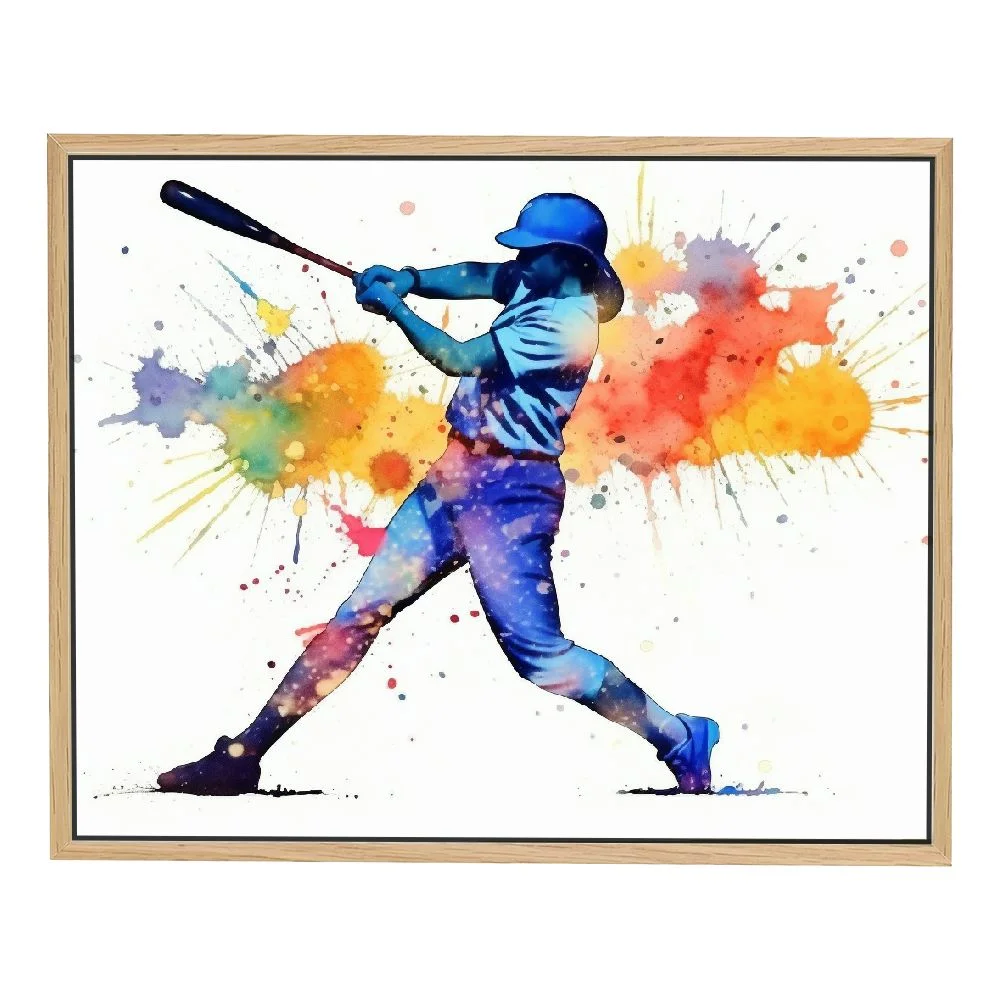 Nawypu Softball Girls Canvas Wall art Inspirational athlete wall poster printed artwork is a gift for softball lovers choosing modern home wall art deco for bedrooms, living rooms, and gym