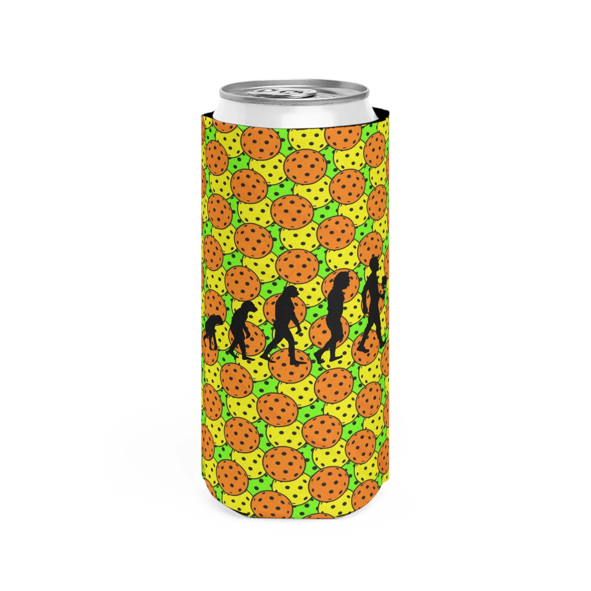 Pickleball Slim Can Cooler, drinkware, drink holder, cooler
