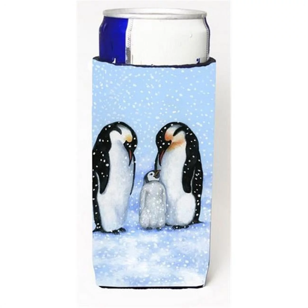 Penguin Family by Daphne Baxter Michelob Ultra Can coolers for Slim Cans