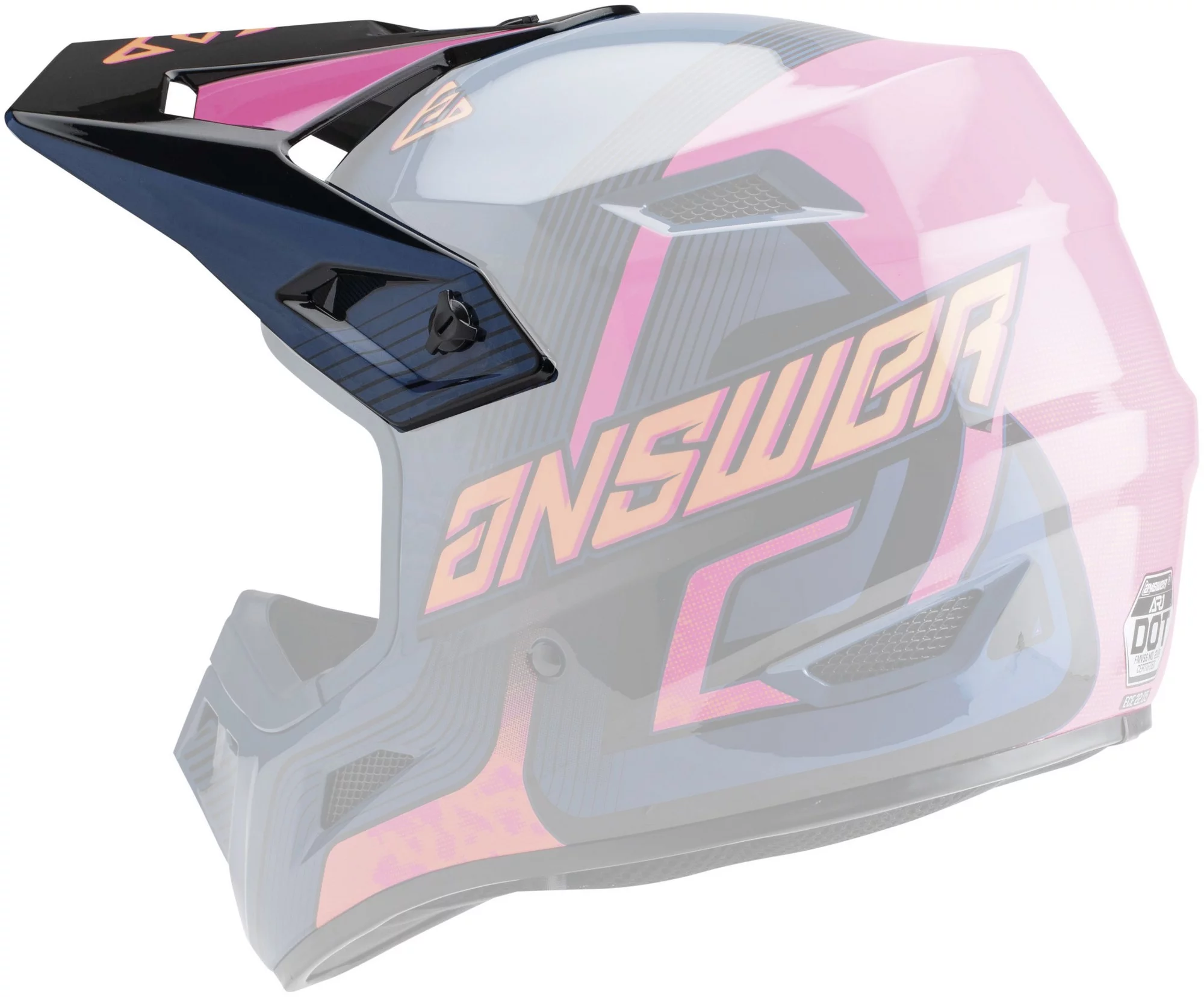 Answer AR1 Vendetta Youth Helmet Visor/Peak Dark Blue/Rhodamine