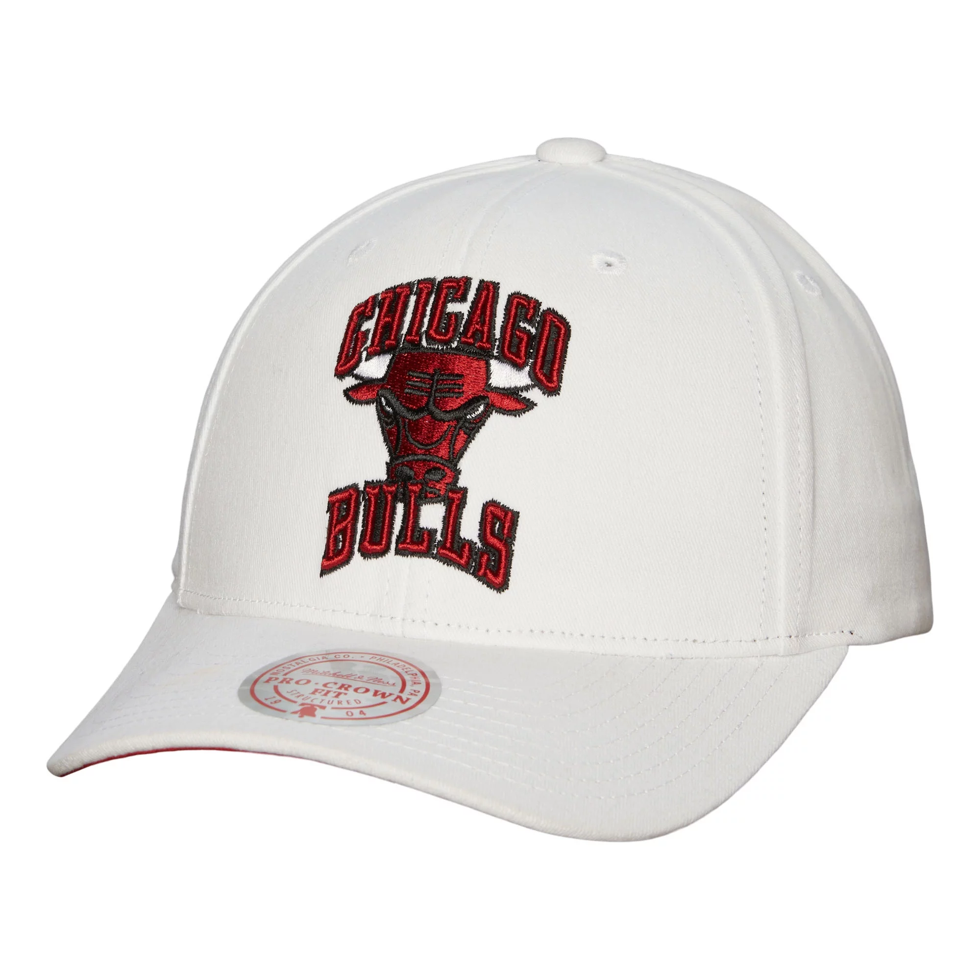 Men's Mitchell & Ness White Chicago Bulls Hardwood Classics All In Retro Snapback Hat - OSFA