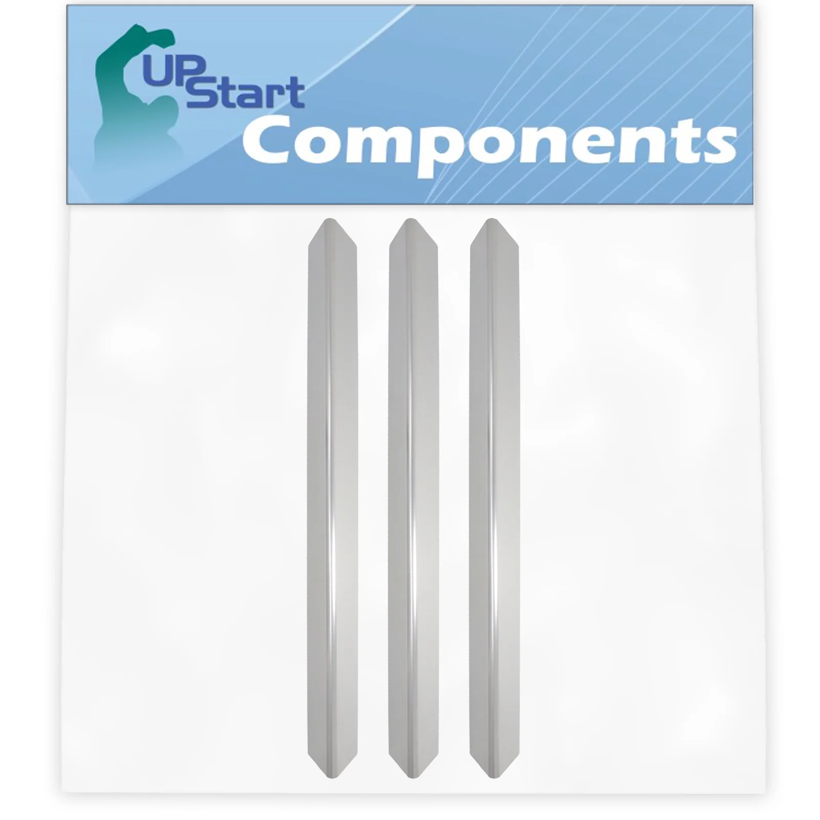 3-Pack BBQ Grill Heat Shield Plate Tent Replacement Parts for Weber 93841001 - Compatible Barbeque Stainless Steel Flame Tamer, Guard, Deflector, Flavorizer Bar, Vaporizer Bar, Burner Cover 24 1/2