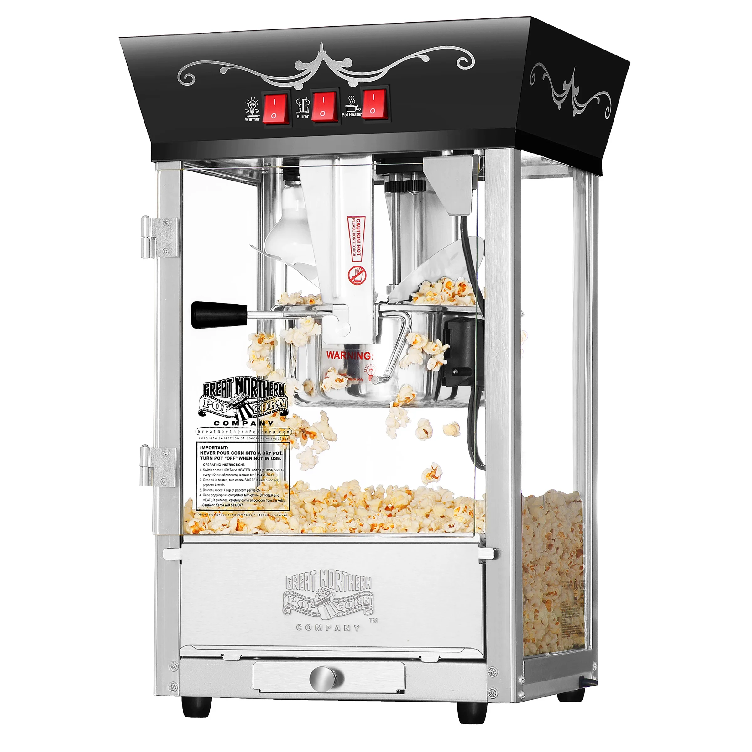 Antique Style Popcorn Popper Machine, 8 Ounce by Great Northern Popcorn