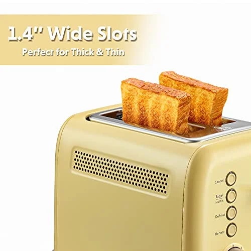 BUYDEEM Stainless Steel 2-Slice Toaster