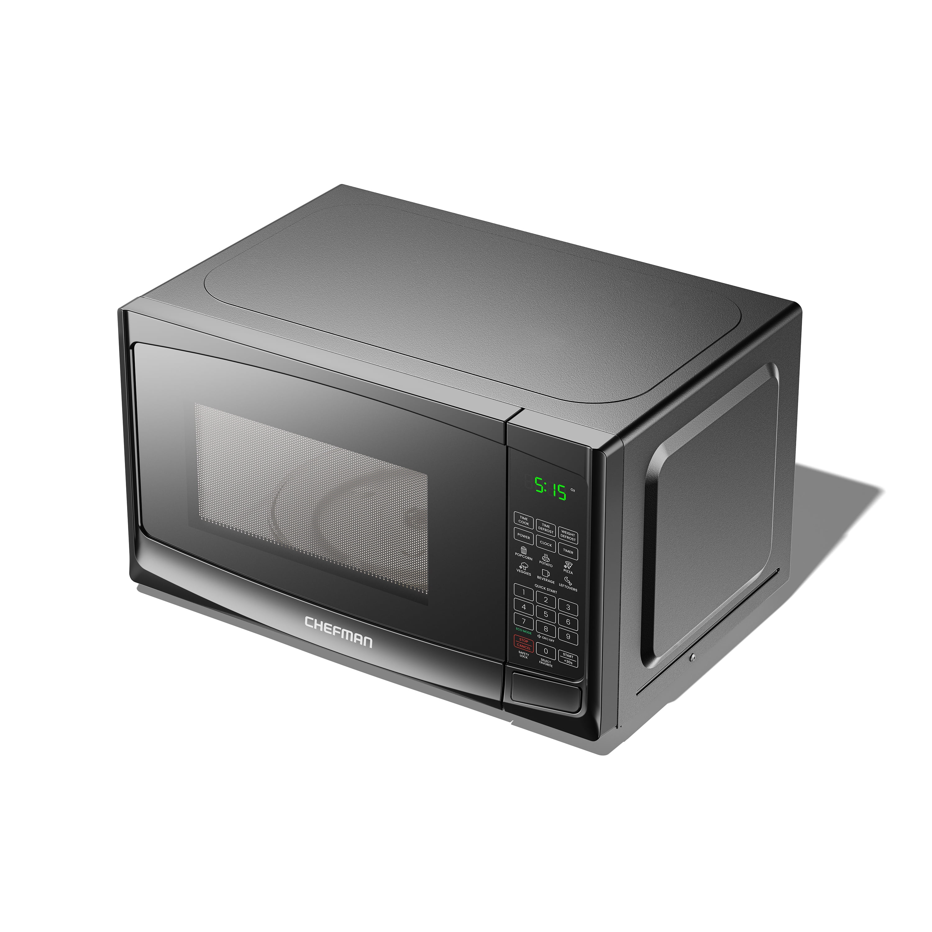 Chefman Countertop Microwave Oven 0.7 cu ft. with Digital Display, 700 Watts, Black