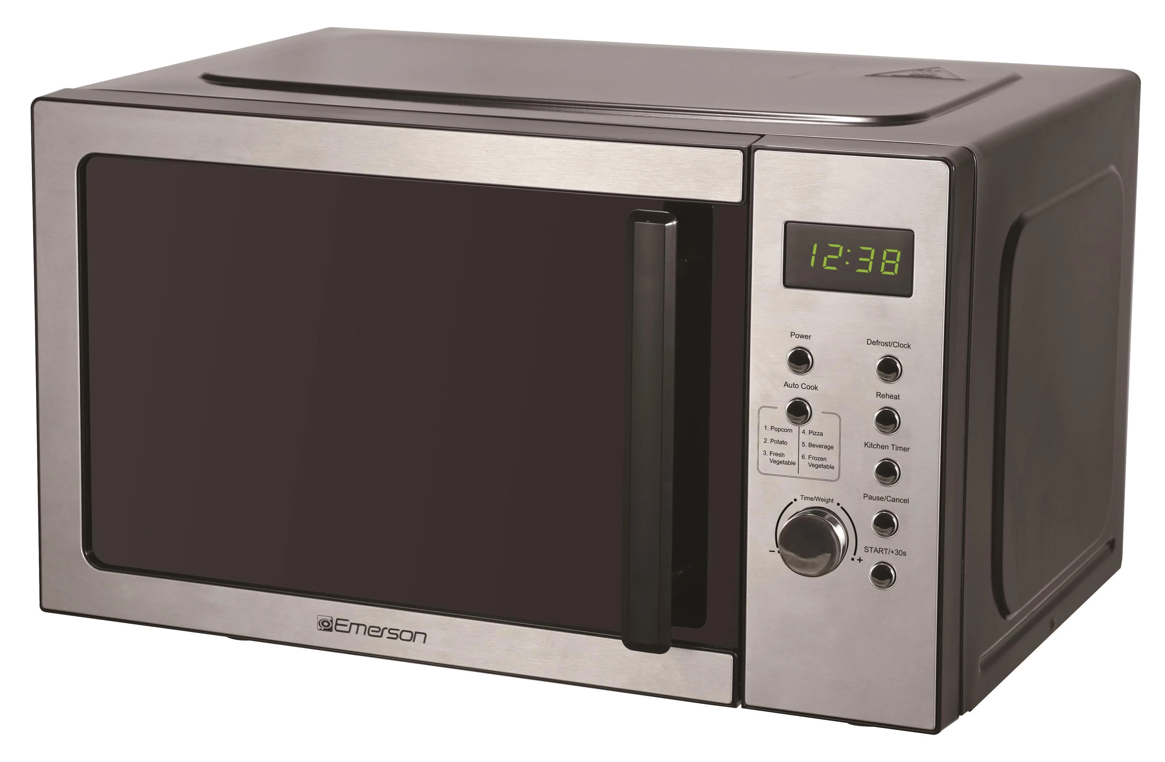 Emerson 0.9 Cu. Ft. 900W Digital Control Stainless Steel Microwave Oven, MW9005SS