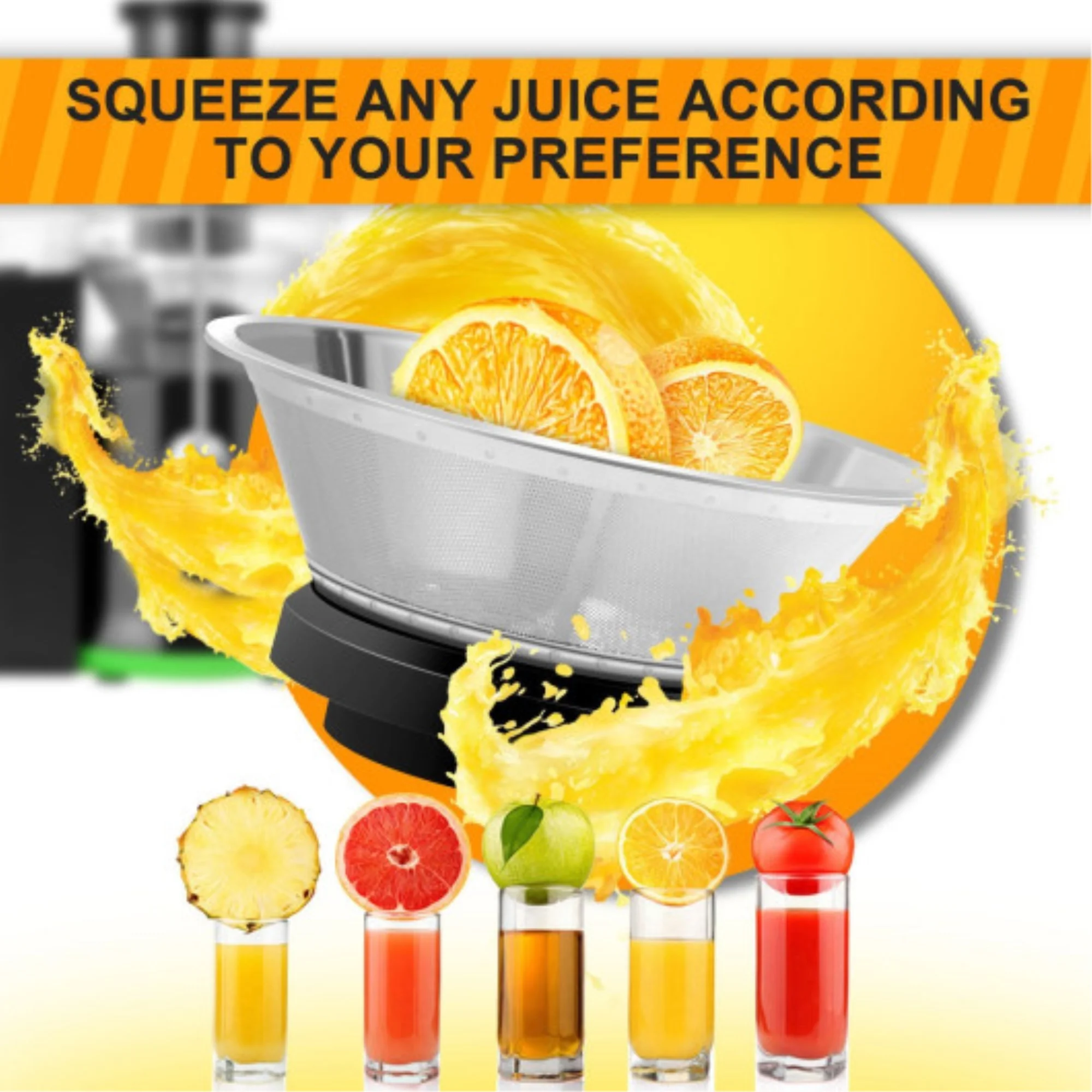 400W Stainless Steel Juicer: Wide Mouth, 2-Speed, High Quality & Easy to Clean