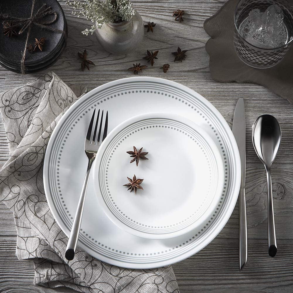 Corelle Mystic Gray 18-piece Dinnerware Set, Service for 6