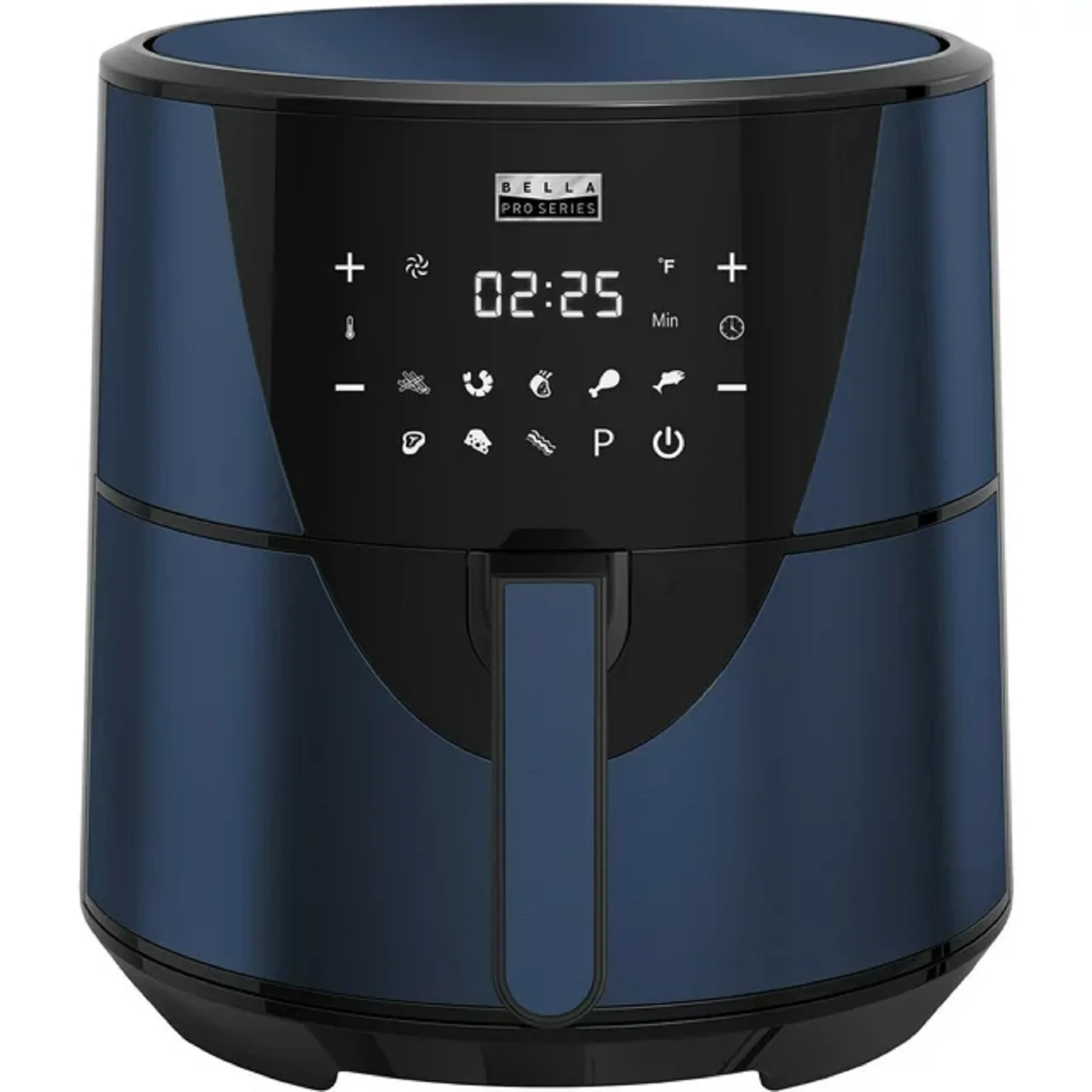 Bella Pro Series - 8-QT Digital Air Fryer - Stainless Steel Blue Ink