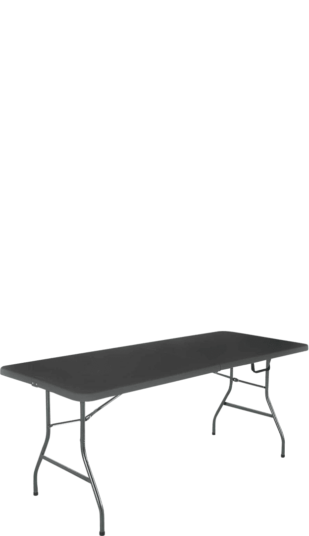 Cosco 6 Foot Centerfold Folding Table, Black