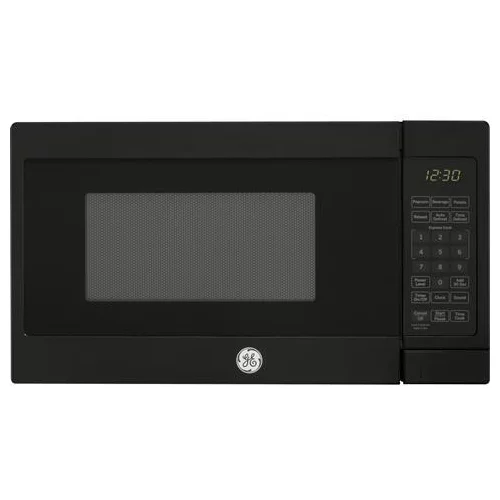 GE 0.7 Cubic Foot Capacity Countertop Microwave Oven, Black, JES1072DMBB