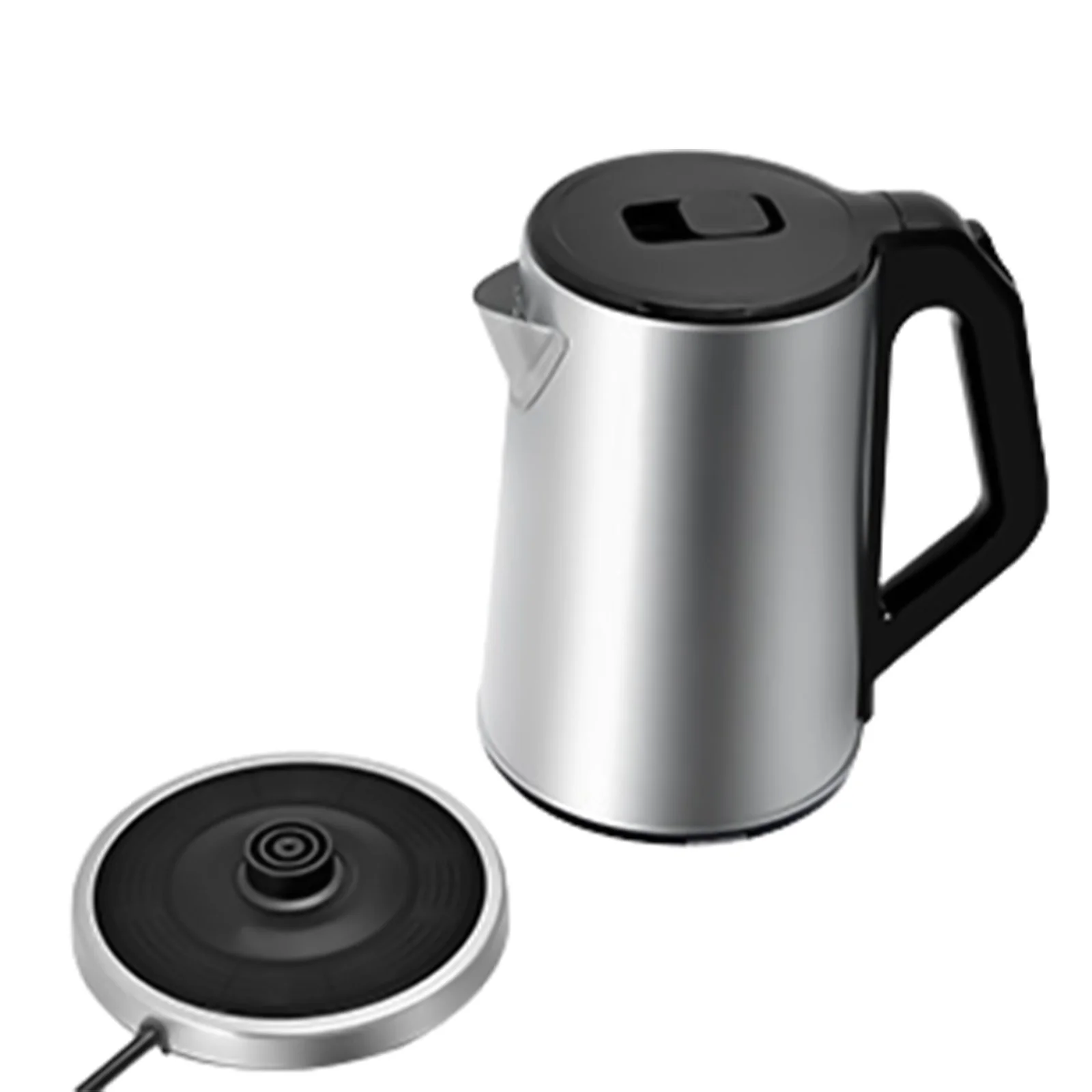 Ckraxd 1000W Electric Kettle with 2L Capacity, Stainless Steel Teapot, Fast Boiling, Automatic Power Off & Double-Wall Insulation for Safety and Durability