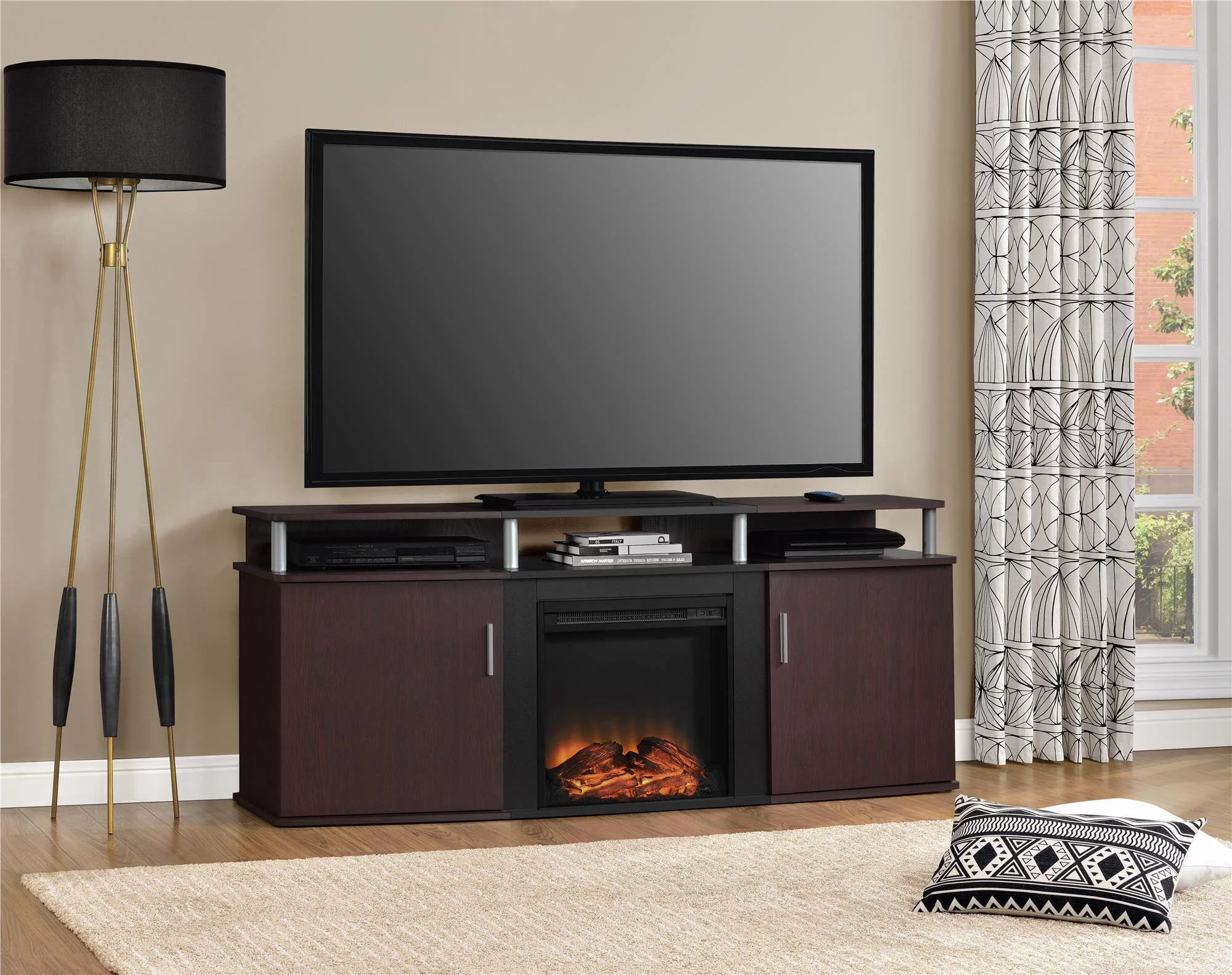 Carson Electric Fireplace TV Console for TVs up to 70