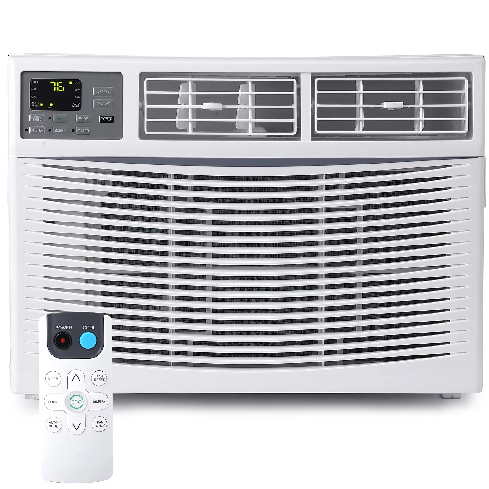 Air Conditioner 10000 BTU Turbo Fast Cooling AC Unit Remote/App Control, Flexible Window Opening(T Design Install Kit), 24H Timer, Washable Filter, 10,000, White