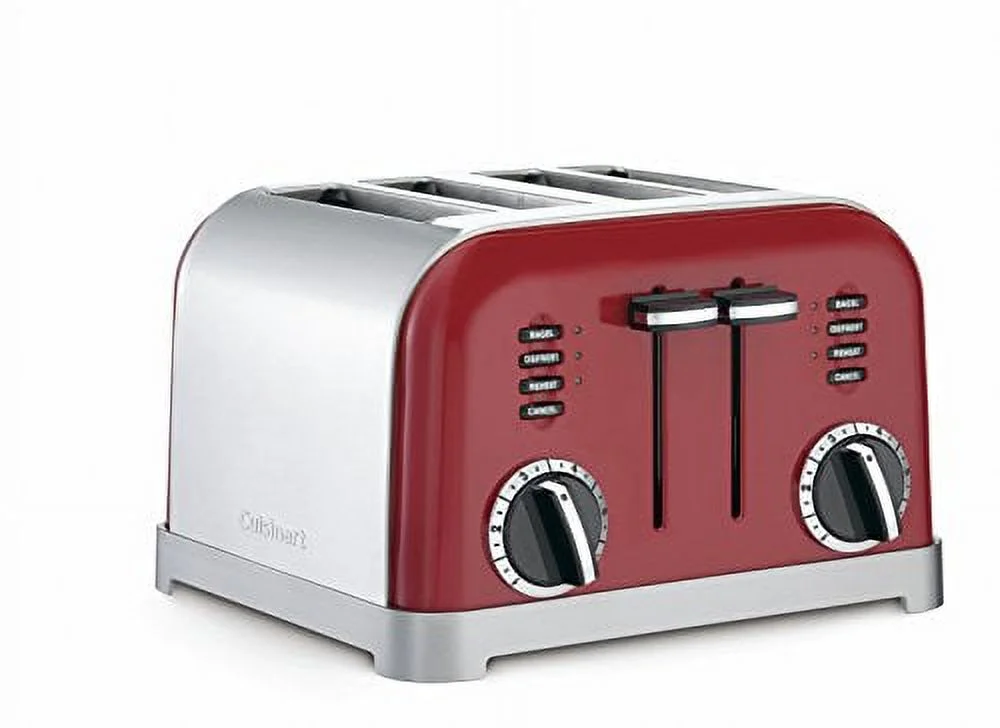 Cuisinart CPT-180MRP1 CPT-180MR Classic 4-Slice Toaster, Metallic Red