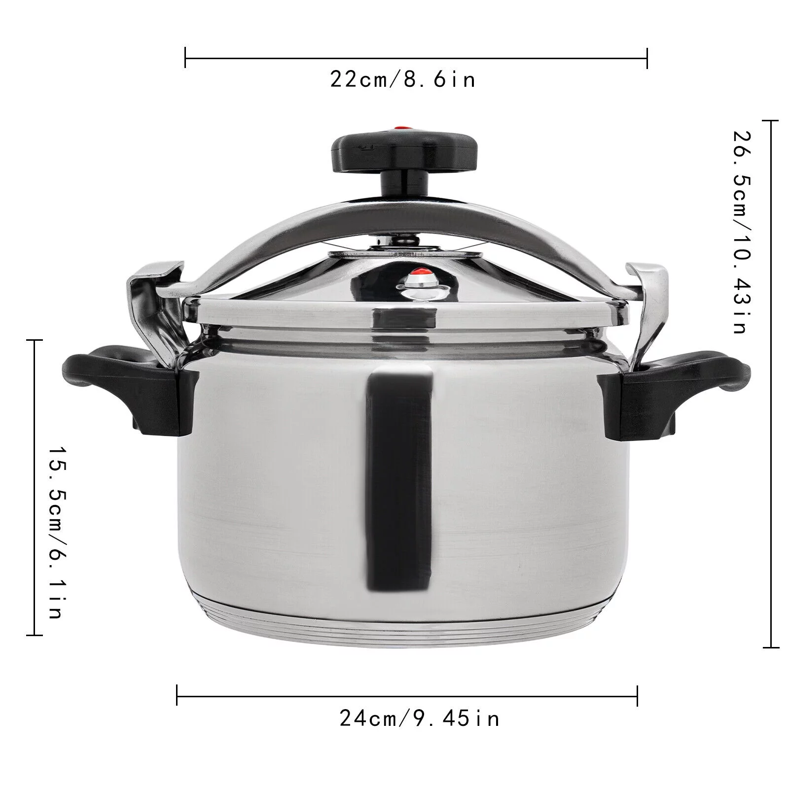 7.4QT/ 7L Multi-Pressure Cooker Canners Stock Pot 50Kpa 4-6 People Stainless Steel for Gas Furnaces, Electric Furnaces, Induction Cookers