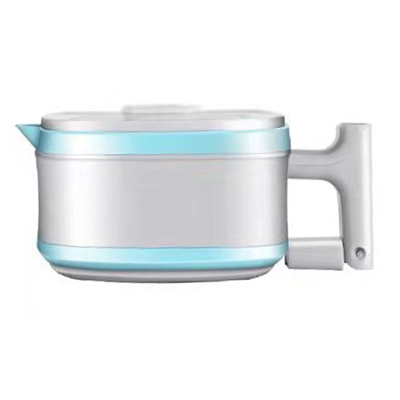 110V?220V Foldable Electric Kettle 800W Silicone Portable Collapsible Thermostatic Control Hot Water Kettle EU Plug Blue Free Size