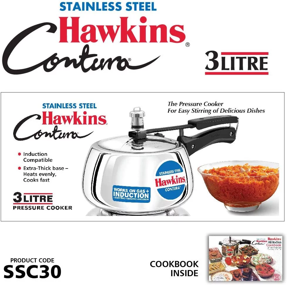 HAWKINS STAINLESS STEEL CONTURA 3 LITRES