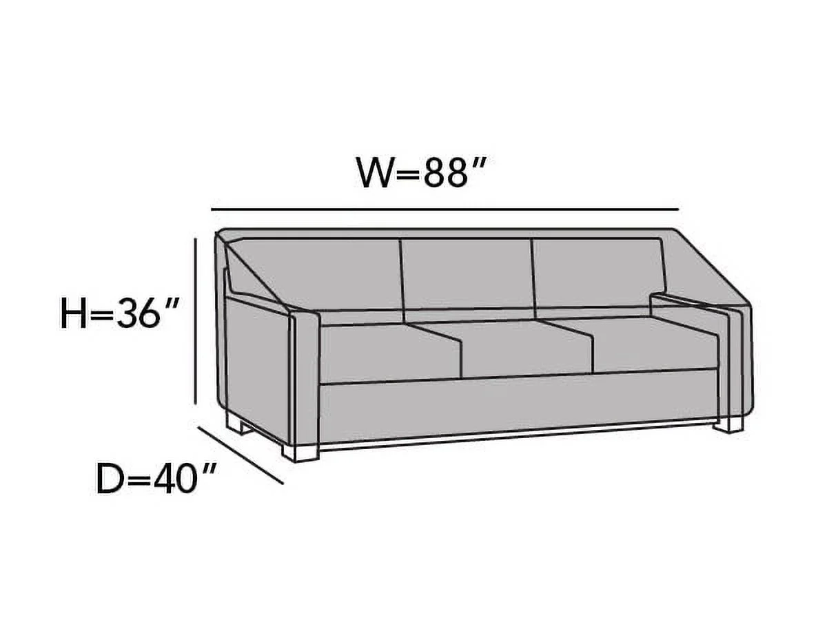 Covermates Outdoor Sofa Loveseat Cover - Water Resistant Polyester, Drawcord Hem, Mesh Vents, Seating and Chair Covers, 88W x 40D x 36H, Khaki