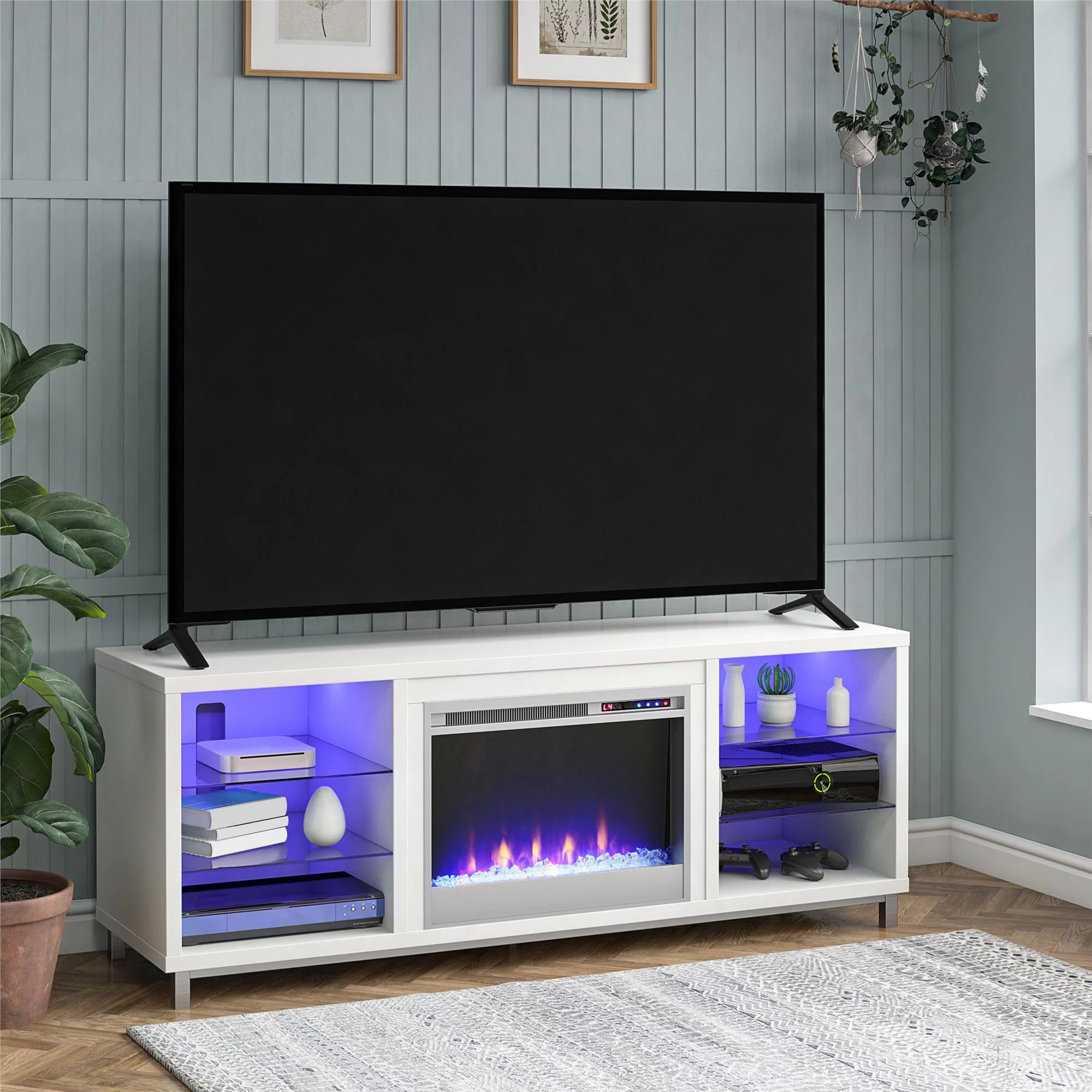 Ameriwood Home Lumina Fireplace TV Stand for TVs up to 70