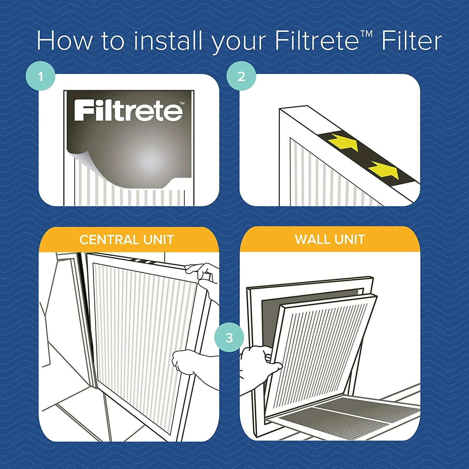 Filtrete AD25-6PK-1E Air Filter, 16 x 24 x 1, White, 6